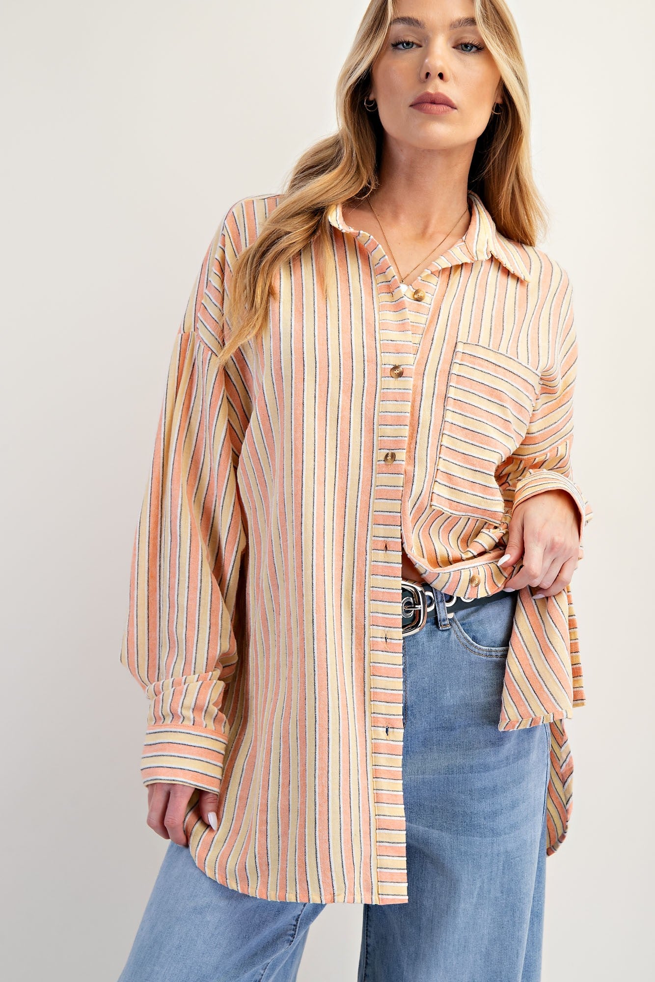 Tristyn Striped Button-Down