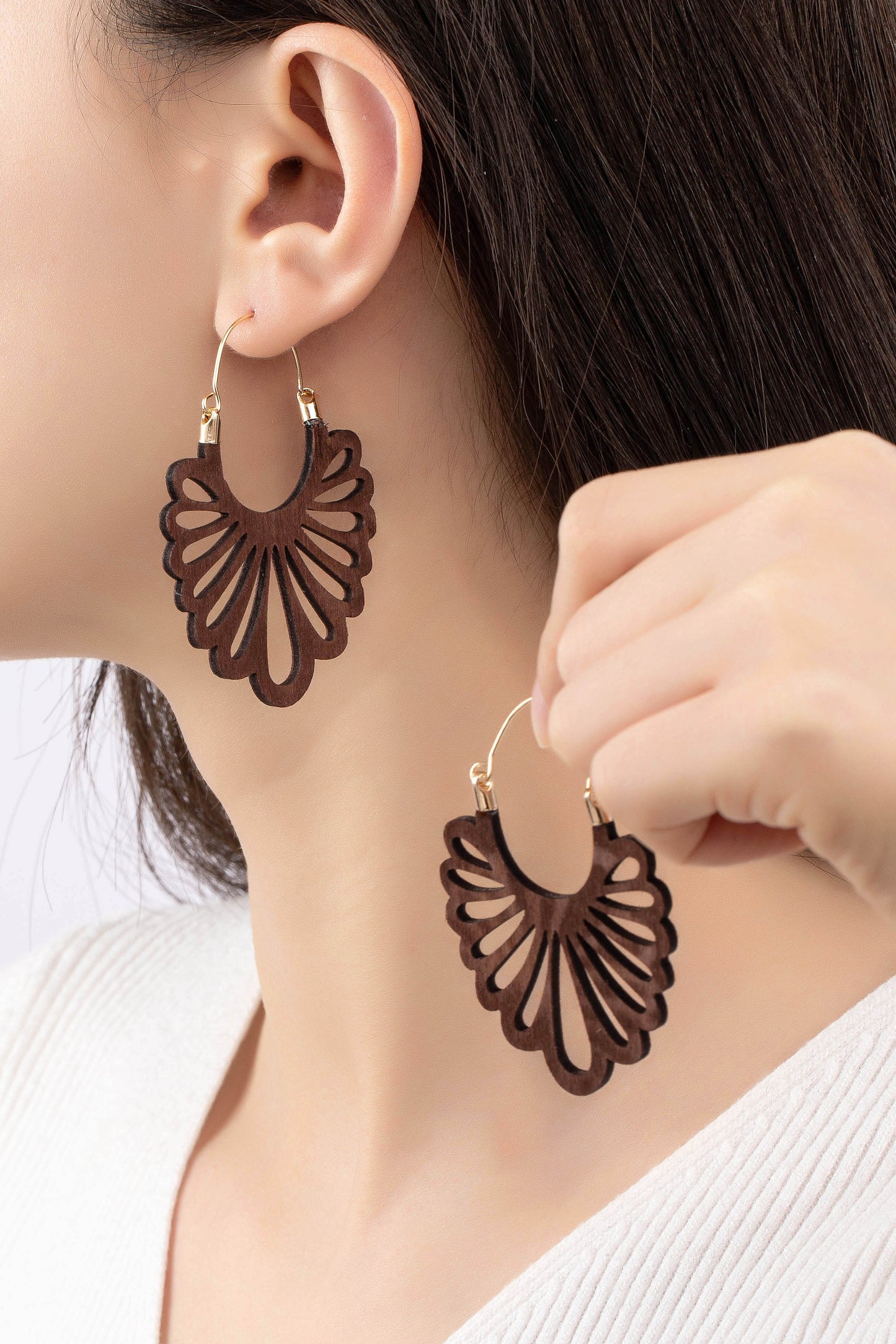 Wood Drop Earrings