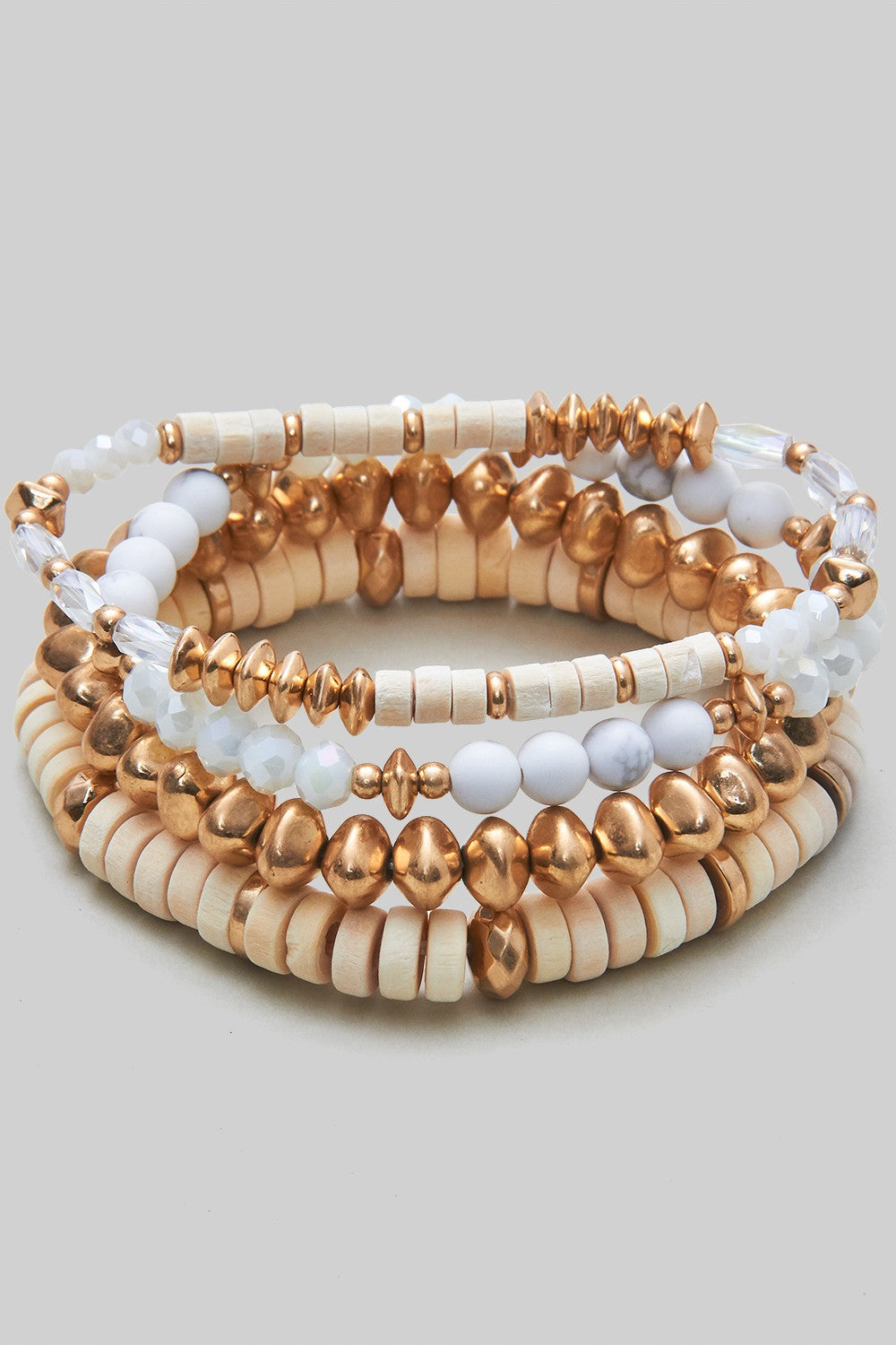 Wood & Stone Bracelet Set
