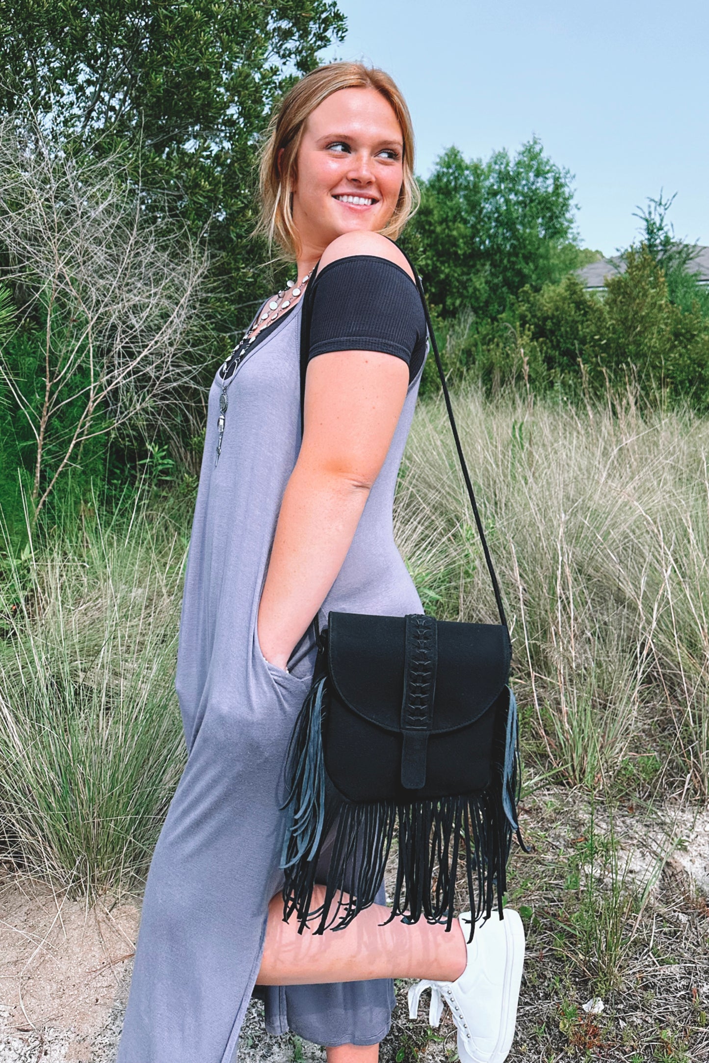 Split Hem Midi Dress