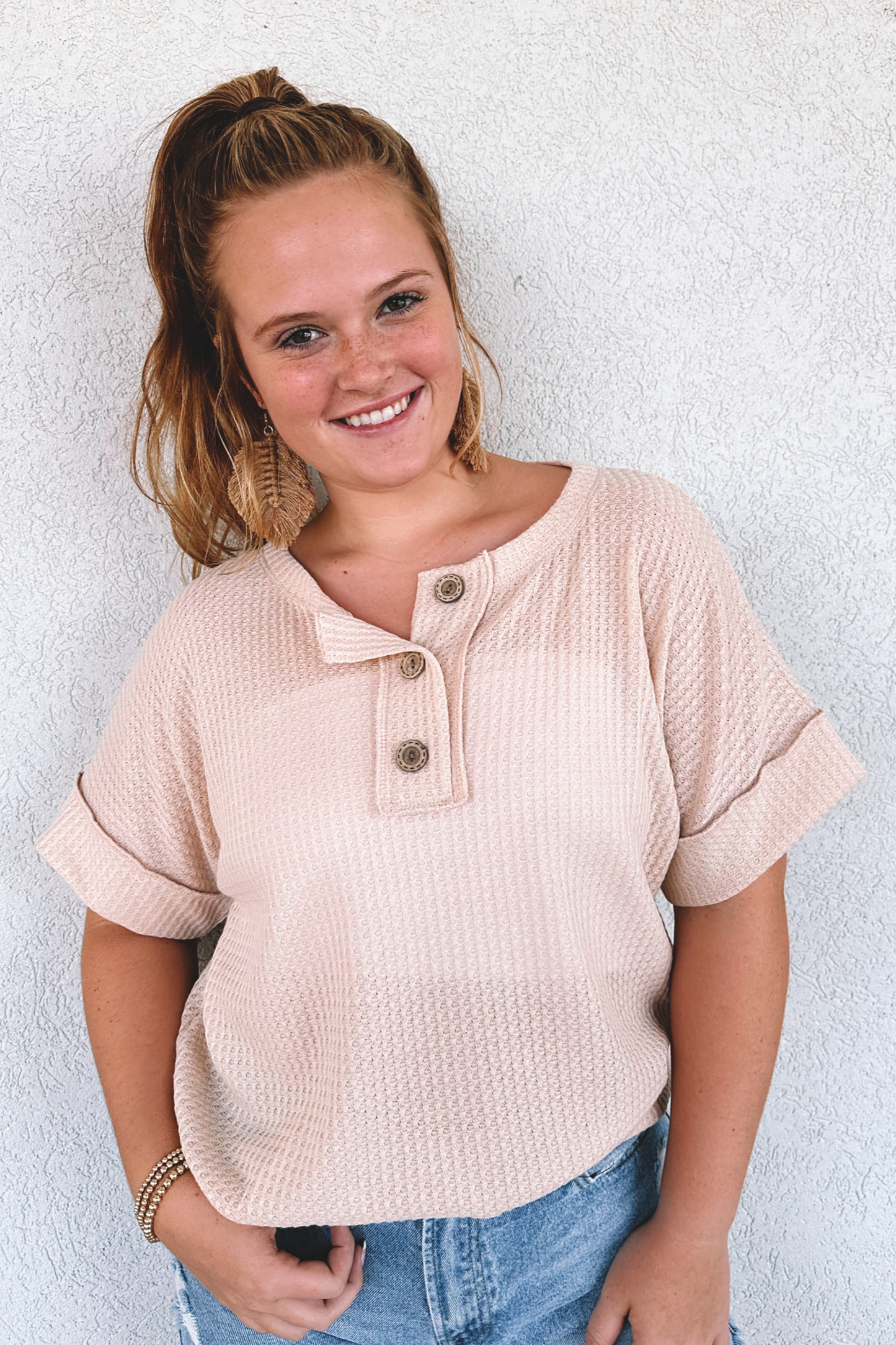 Ezra Waffle Top