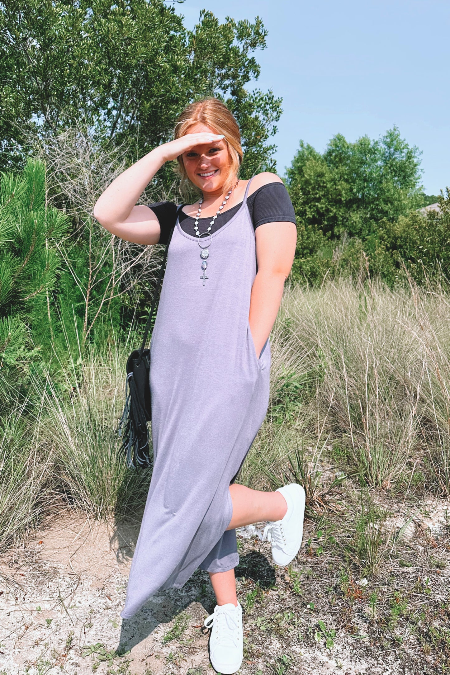 Split Hem Midi Dress