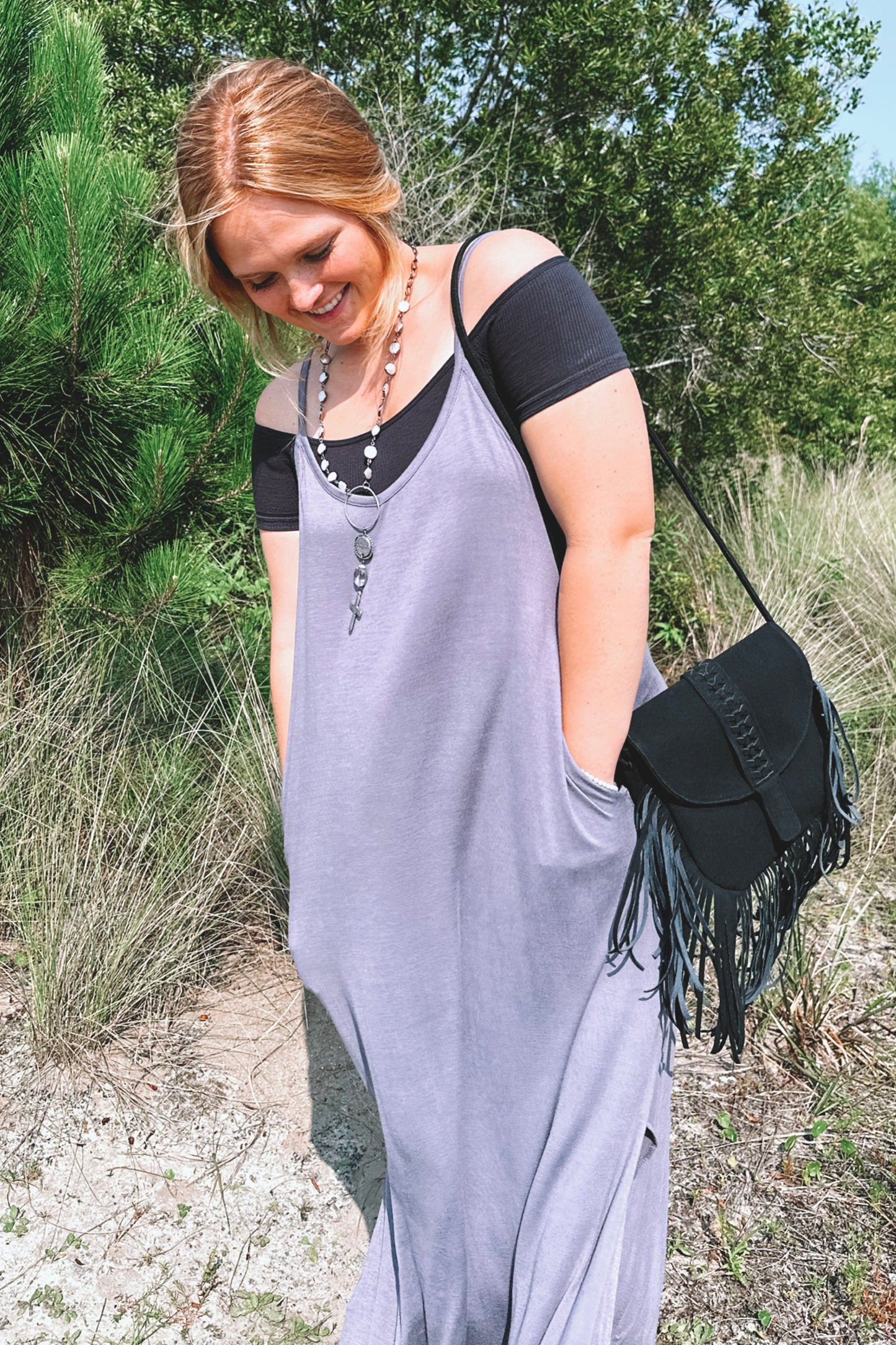 Split Hem Midi Dress
