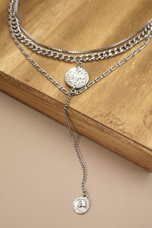 Lariat Coin Necklace