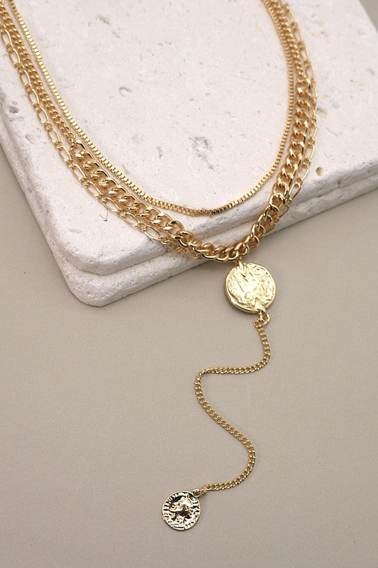 Lariat Coin Necklace