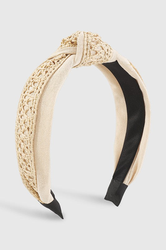 Raffia Top Knot Headband