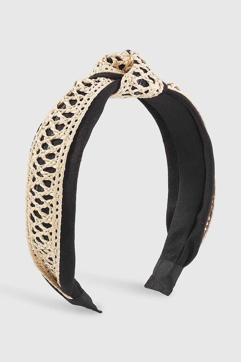 Raffia Top Knot Headband
