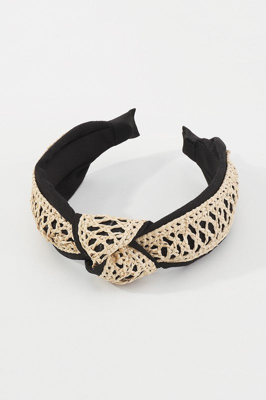 Raffia Top Knot Headband