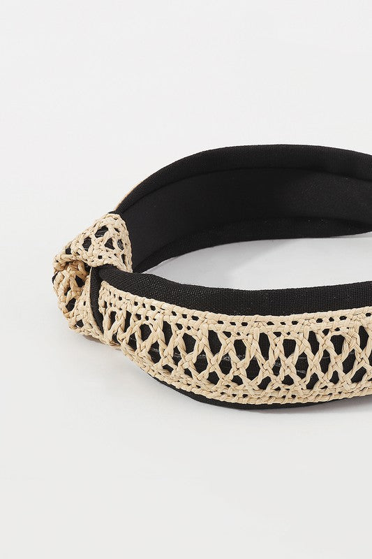 Raffia Top Knot Headband