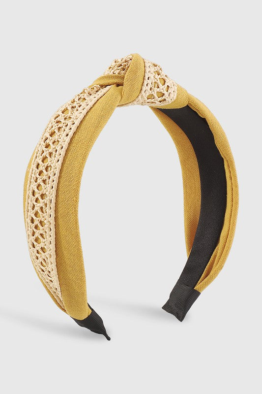 Raffia Top Knot Headband