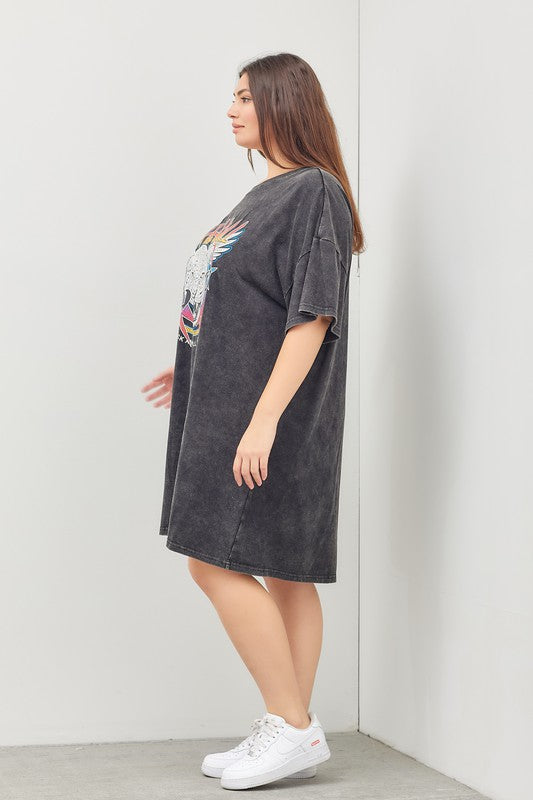 Rock Graphic Tee Dress