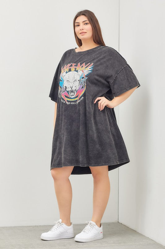Rock Graphic Tee Dress