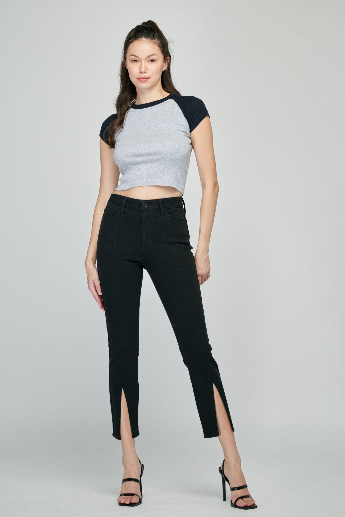 Meah Front-Slit Crop Jean