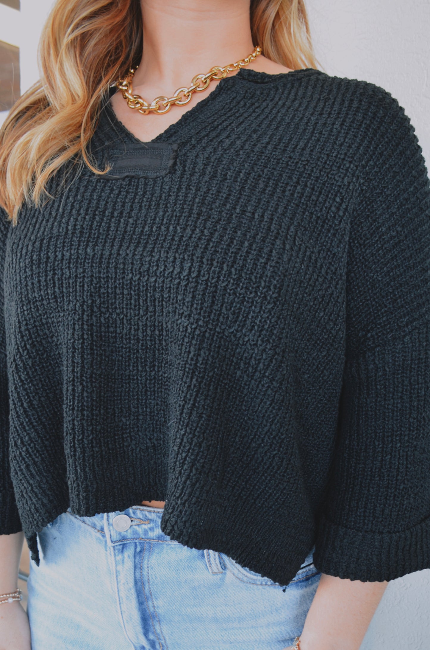 Landon Split-Neck Sweater