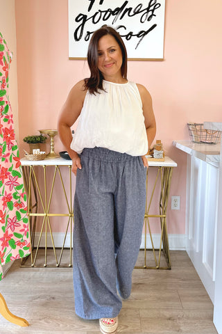 Tabitha Pinstripe Pants - Boutique EllaPar