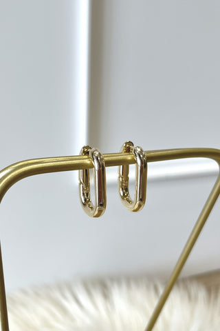 18K Oval Hoops - Boutique EllaPar