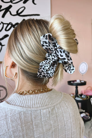 Cheetah Fabric Claw Clip