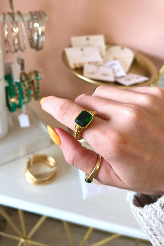 SS Emerald Ring