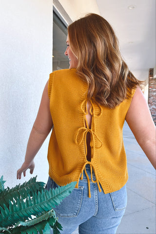 Karlee Open-Back Sweater Top