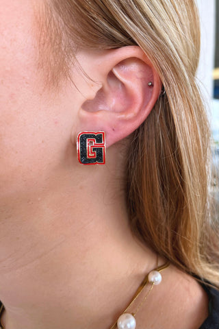 Bold 'G' Studs - Boutique EllaPar