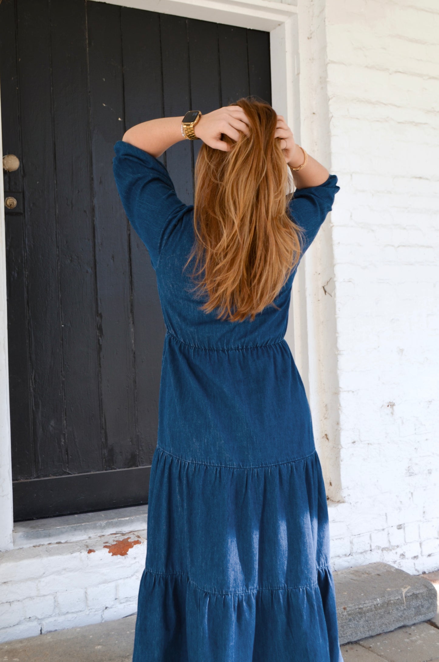 Della Denim Midi Dress