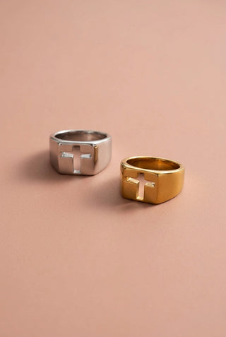 SS Cross Ring