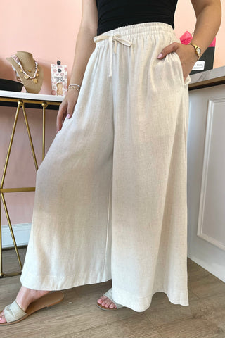 Priscilla Linen Pants - Boutique EllaPar