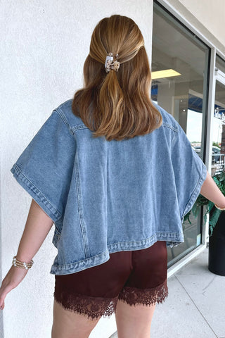 Daliah Denim Poncho