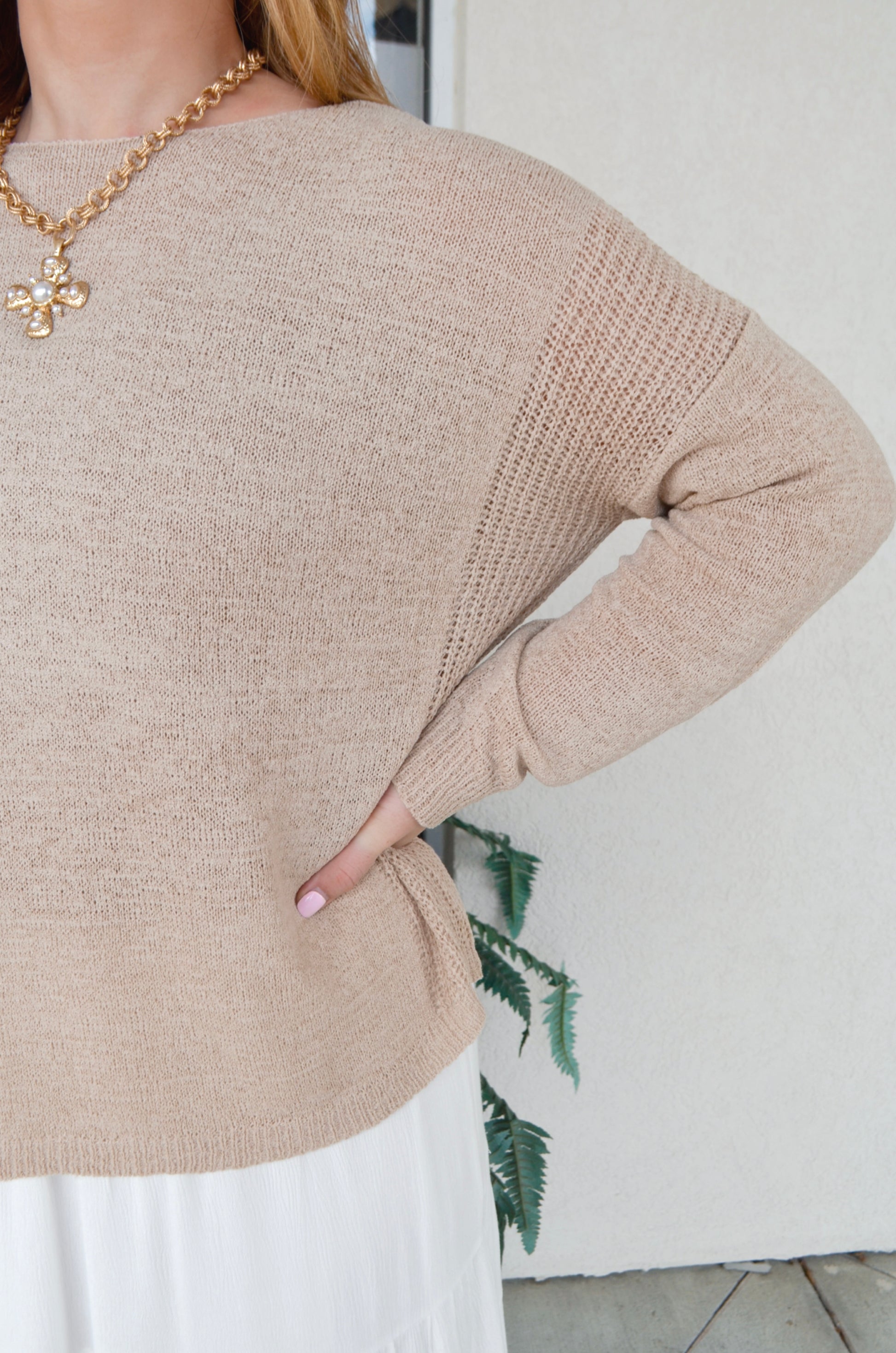 Delicate Drop Shoulder Top - Boutique EllaPar