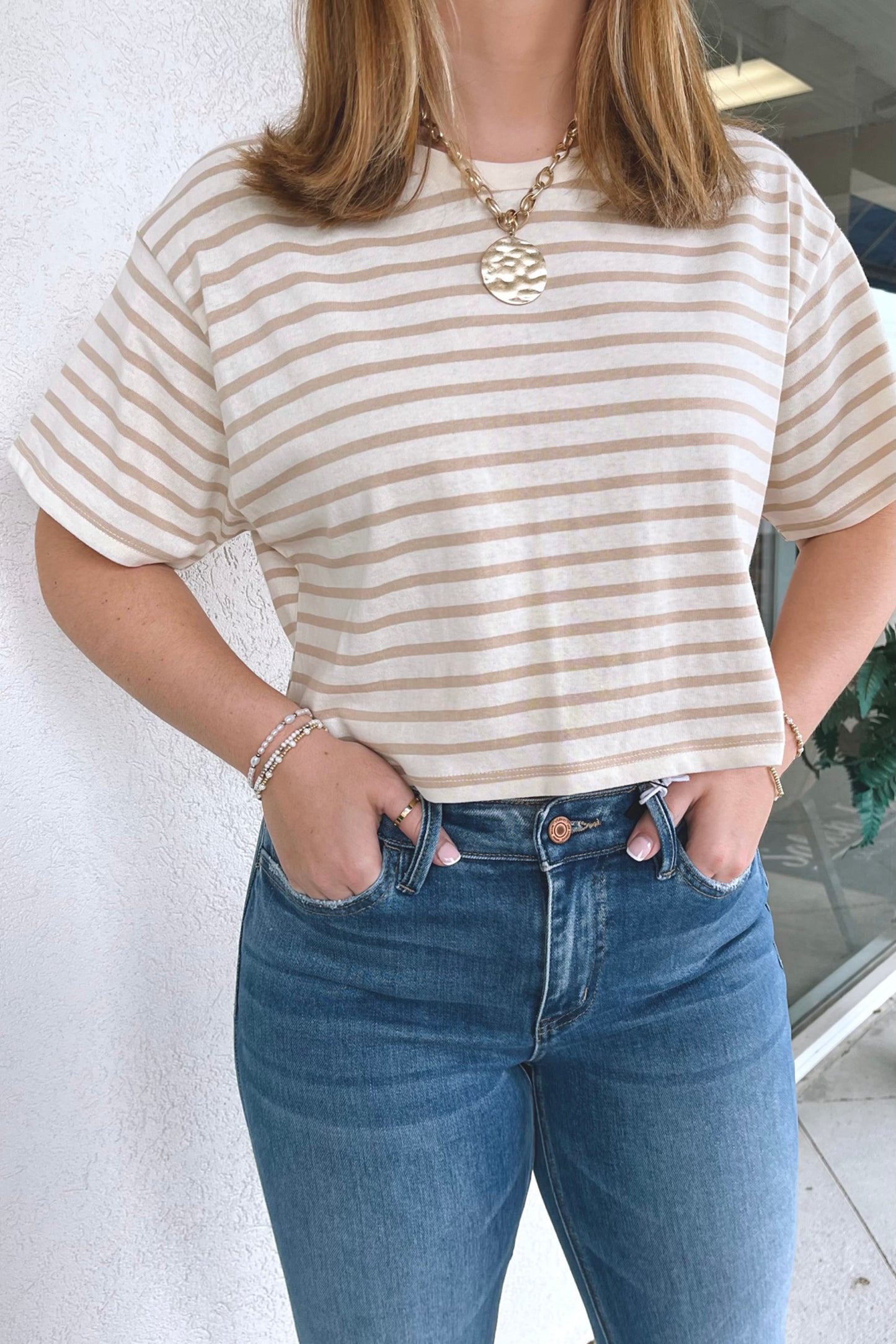 Coastal Breeze Cropped Tee - Boutique EllaPar