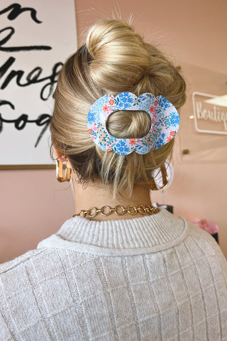 Scalloped Flat Claw Clip