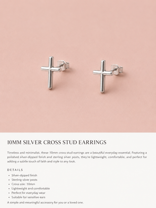 10mm Cross Studs