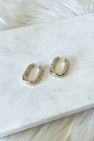 18K Oval Hoops - Boutique EllaPar