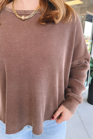 Wren Oversized Waffle Top