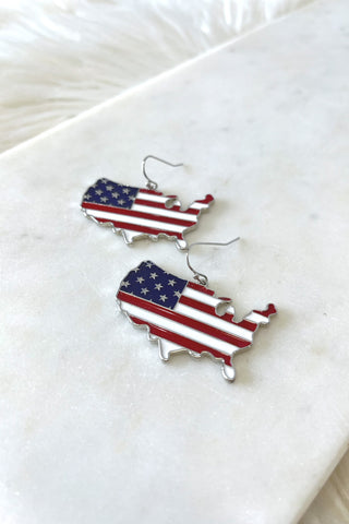 USA Map Earrings - Boutique EllaPar