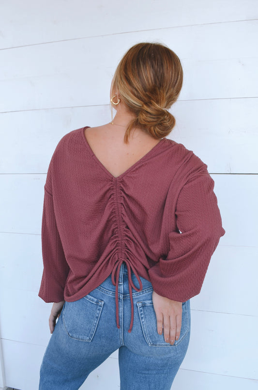 Madisyn Ruched-Back Top
