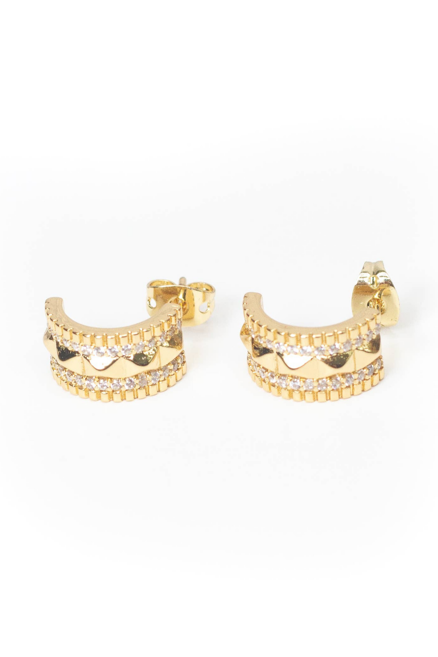 14K Pave Earrings