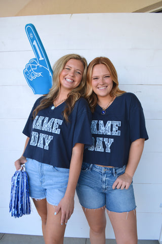 Lace Game Day Top - Boutique EllaPar