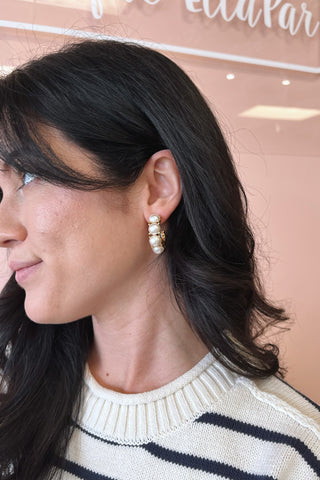 Regal Pearl Hoops