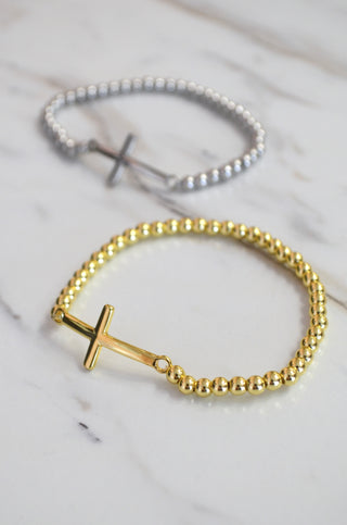 SS Cross Bracelet - Boutique EllaPar