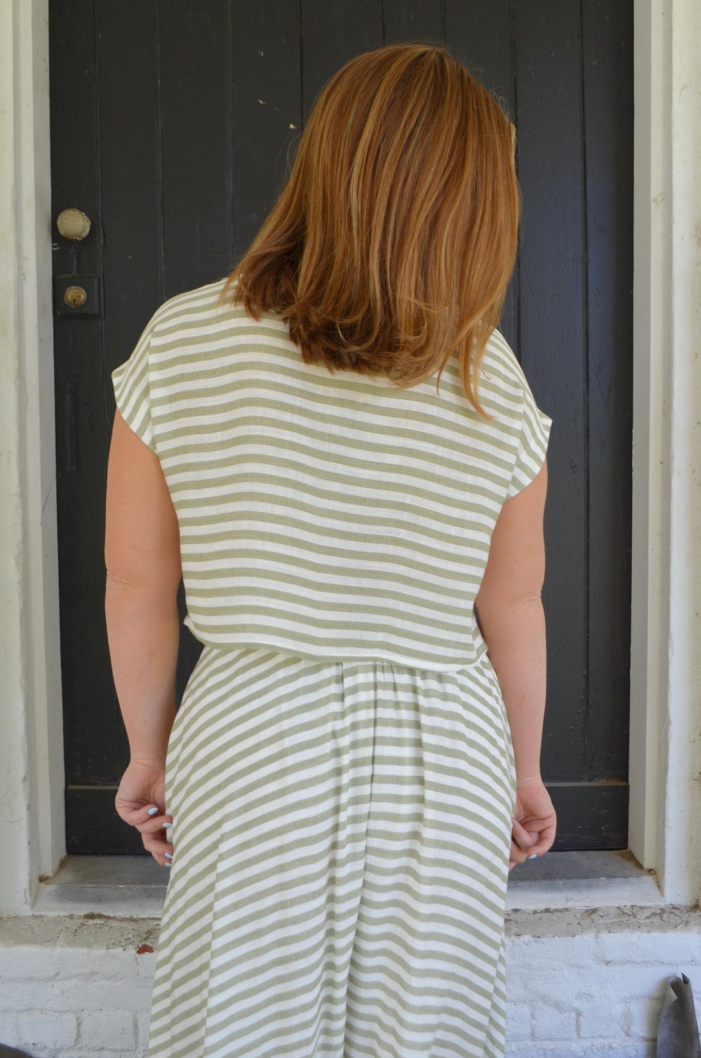 Sawyer Striped Crop Top - Boutique EllaPar