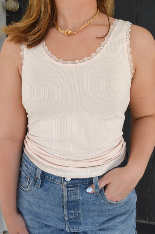 Lola Lace Tank Top - Boutique EllaPar