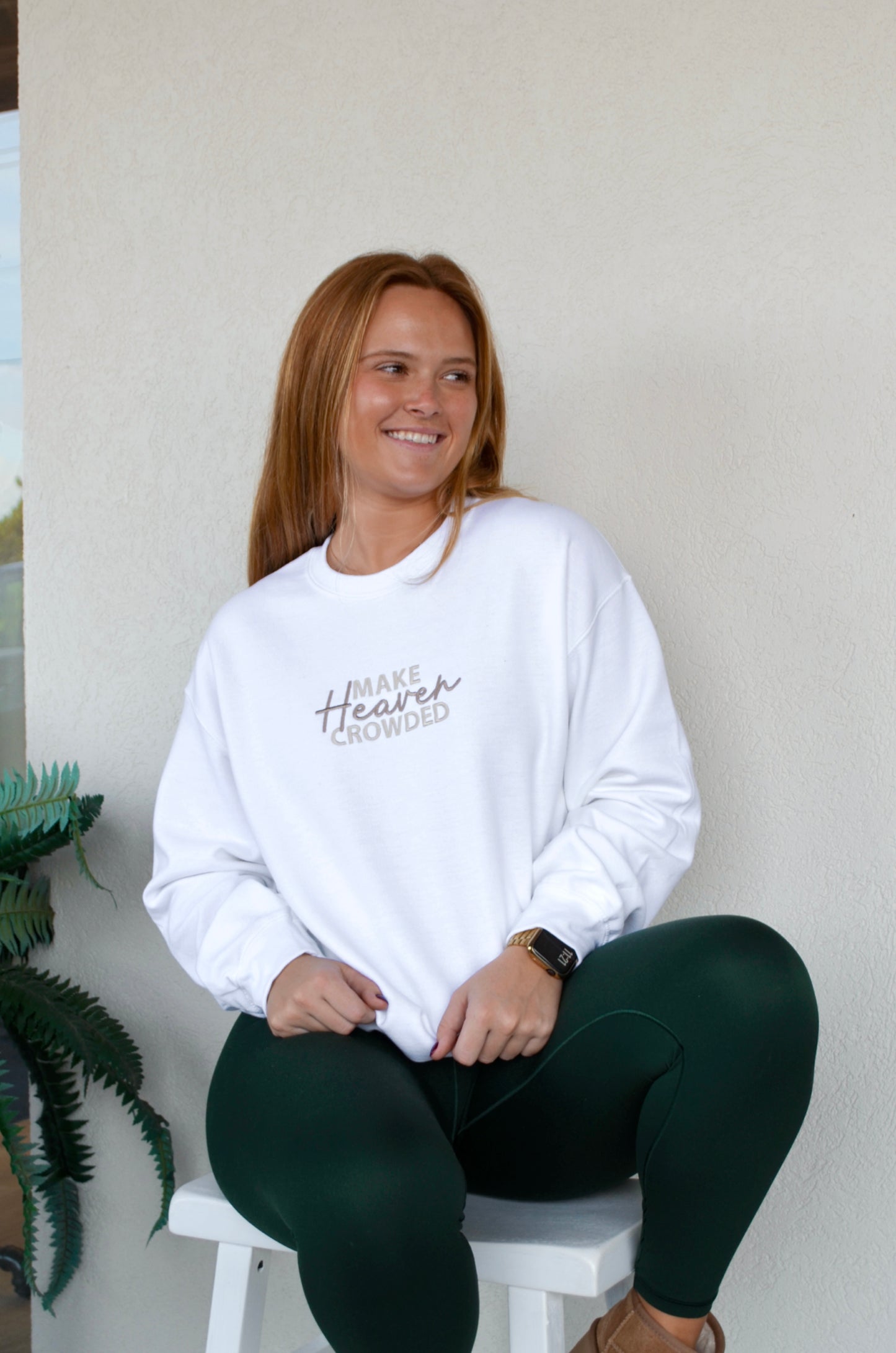 Make Heaven Crowded Embroidered Sweatshirt