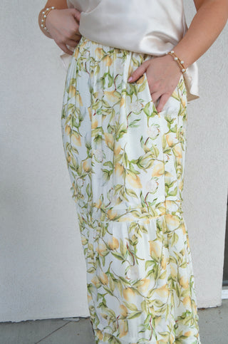 Amalfi Lemon Skirt - Boutique EllaPar