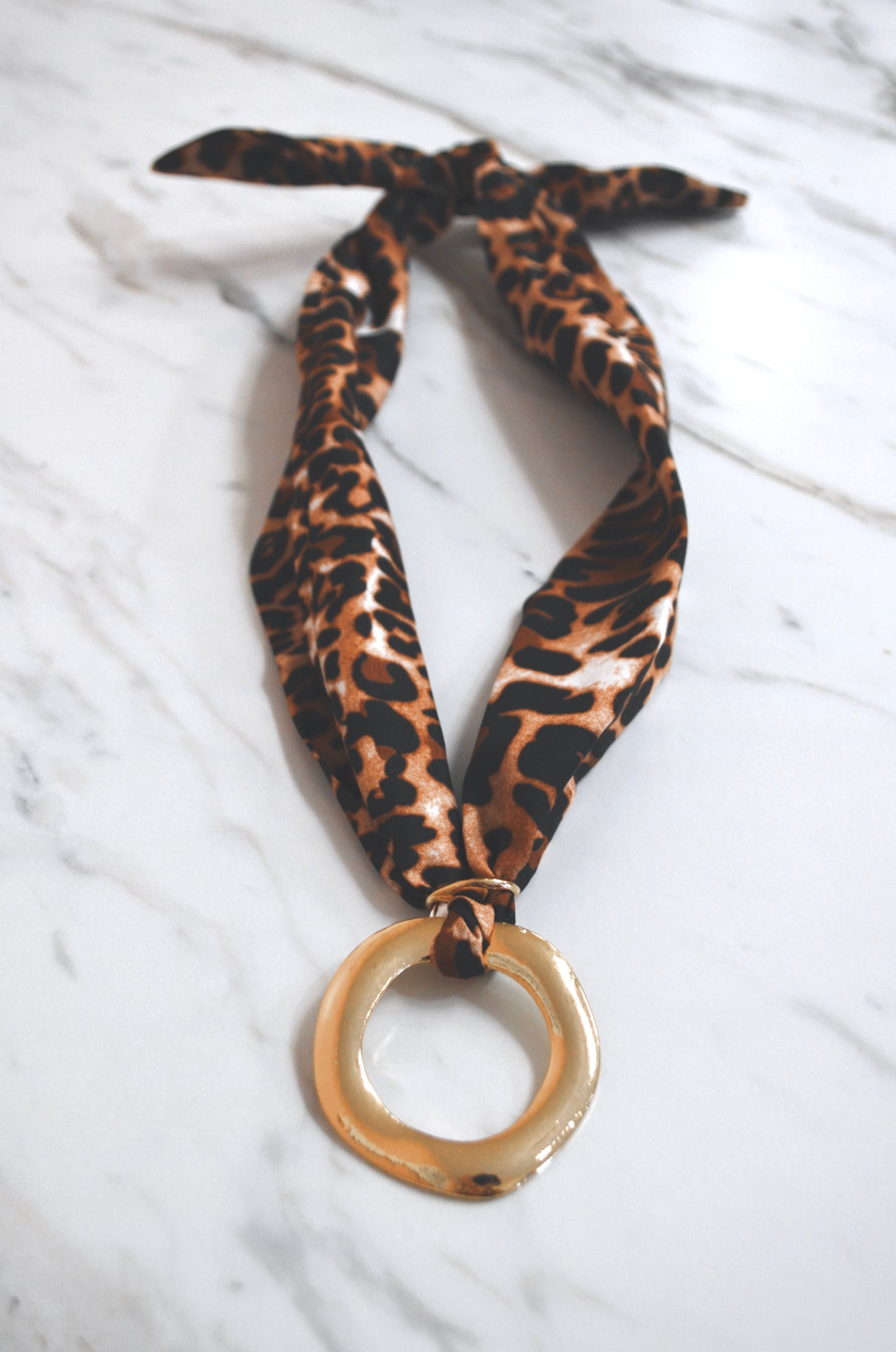 Ani Leopard Scarf Necklace