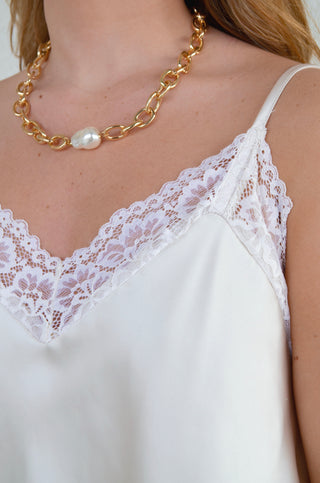 Andrea Lace Tank - Boutique EllaPar