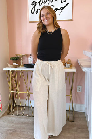 Priscilla Linen Pants - Boutique EllaPar