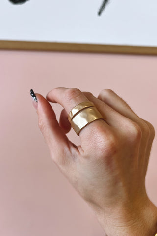 Hammered Ring Set - Boutique EllaPar