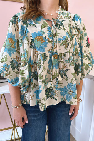 Fable Floral Blouse - Boutique EllaPar