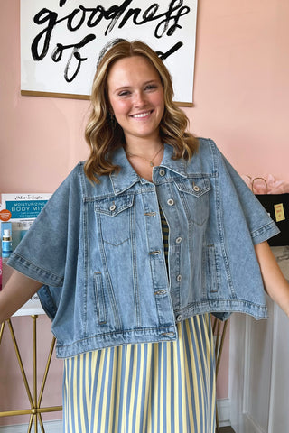 Delilah Denim Poncho